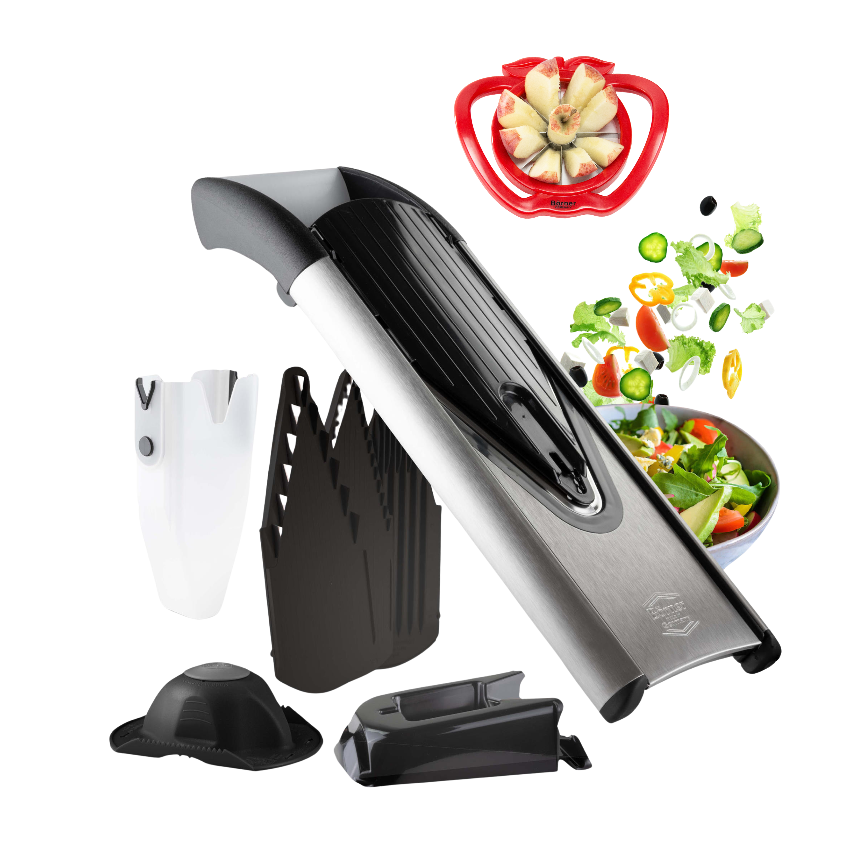 Promo Noël Set Professionnel mandoline V6 ExclusiveLine Börner + offre coupe pommes